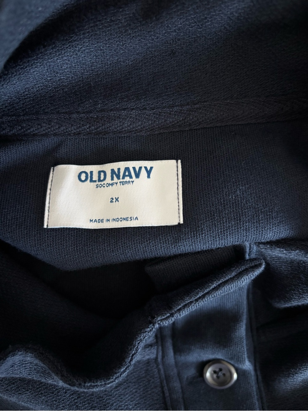 Old Navy Sweatshirt So Comfy Terry Fleece Navy Blue Women 2X NWT Athletic Casual - Picture 10 of 12